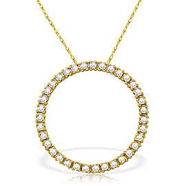 0.52 CTW 14K Solid Gold Diamond Circle Of Love Necklace