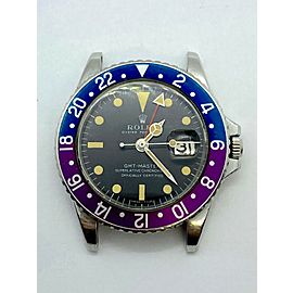 VINTAGE GMT Master 1675 Pepsi Fuchsia Stainless Steel LONG E RARE 1968