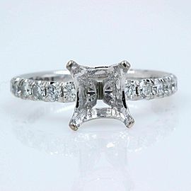 TACORI Petite Crescent Diamond Engagement Ring Semi Mount Band 18k White Gold