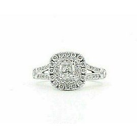 Celebration Cushion Diamond Engagement Ring Double Halo 1.20 tcw 18k White Gold