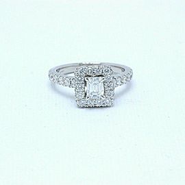 Neil Lane Diamond Engagement Ring Emerald Cut 1.375 tcw I SI1 14k White Gold