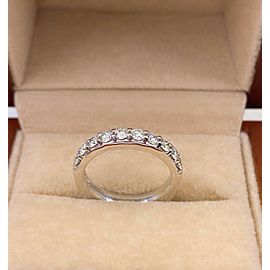 A. JAFFE Round 10 Diamond Signature Wedding Band Ring 18kt White Gold