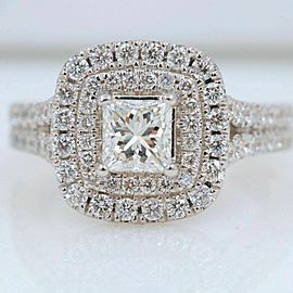 Vera Wang Love Collection 1 1/2 tcw Princess Diamond Split Shank Engagement Ring