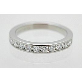 Tiffany & Co Platinum and Diamond Wedding Band Ring 2.5mm