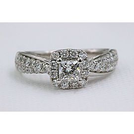 Tolkowsky Diamond Engagement Ring Princess 1.20 tcw F SI2 14k White Gold