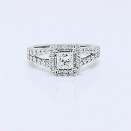 Helzberg Princess Diamond Engagement Ring 1.00 tcw E VS1 18k WG $4,600 Retail