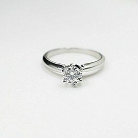 Hearts on Fire Diamond Engagement Ring 0.37cts G SI1 Round 14k White Gold