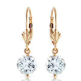 3.1 CTW 14K Solid Gold Prettygirl Aquamarine Earrings