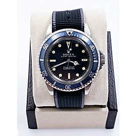 Vintage Rolex Submariner 5513 Black Matte Dial Stainless Steel 1969