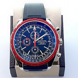 BRAND NEW Breitling Chrono Matic A19360 Black Dial Rubber Strap Box Papers