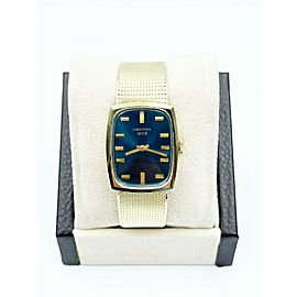 Croton Blue Dial 14K Yellow Gold with Box