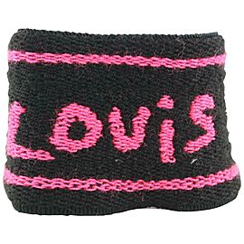 Louis Vuitton Stephen Sprouse Neon Pink Graffiti Wrist Band Gym Bracelet