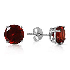 3.1 CTW 14K Solid White Gold Entre Nous Garnet Earrings