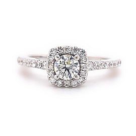 VERA WANG Love WISH 7/8 tcw Round Brilliant Diamond Halo Engagement Ring