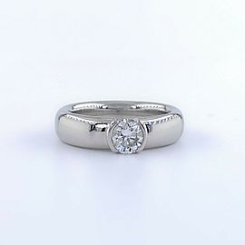 Tiffany & Co. ETOILE Round Diamond 0.56 TCW H VVS2 Engagement Ring Platinum