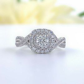 Neil Lane Round Diamond Engagement Ring Twisted Band