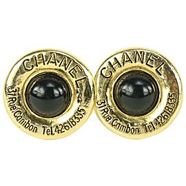 Chanel Gold x Black CC Logo Address Pearl Earrings 171c730