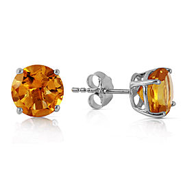 3.1 CTW 14K Solid White Gold Vous Le Charme Citrine Earrings