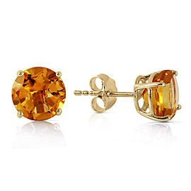 3.1 CTW 14K Solid Gold I Saw The Sun Citrine Earrings