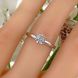 The LEO Diamond Round Diamond 0.70 cts H SI2 Solitaire Engagement Ring 14kt WG