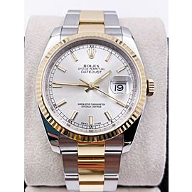 Rolex Datejust 116233 Silver Dial 18K Yellow Gold Stainless