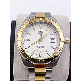 Tag Huer Aquaracer WAY1120 Opaline Dial Yellow Gold Stainless Steell