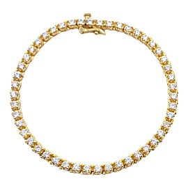 Ladies 3.50 tcw Round Brilliant Cut Diamonds Tennis Bracelet in 14kt Yellow Gold