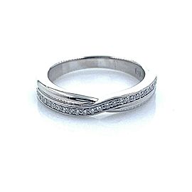 Harry Winston Tryst Single Row Pave Diamond Wedding Band in Platinum