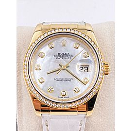 Rolex Datejust 116188 MOP Diamond Dial Diamond Bezel 18K Yellow Gold