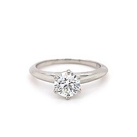 Tiffany & Co. Round Diamond 0.83 ct Classic Solitaire Engagment Ring PLAT EXEXEX