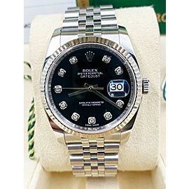 Rolex 116234 Datejust Black Diamond Dial Stainless