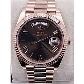 Rolex Day Date President 228235 Chocolate Dial 40mm 18K Rose Gold