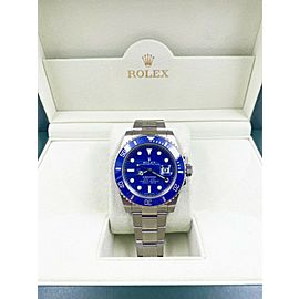 Rolex 116619 Submariner Blue Ceramic Smurf 18K White Gold