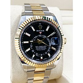 Rolex 326933 Sky Dweller Black Dial 18K Yellow Gold Stainless Steel