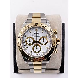 Rolex Daytona 116503 White Dial 18K Yellow Gold Stainless Steel