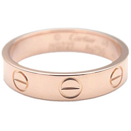 Authentic Cartier Mini Love Ring K18PG 750PG Rose Gold #48 US4.5 EU48 Used F/S