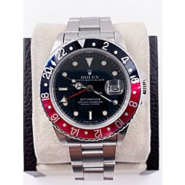 Rolex GMT Master II FAT LADY Red Black Coke Stainless Steel Box Papers