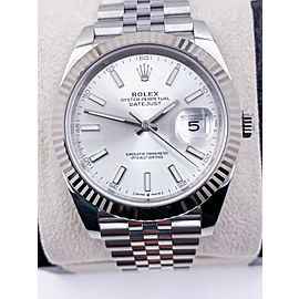 Rolex Datejust 41 Silver Dial Stainless Steel Box Paper 2021