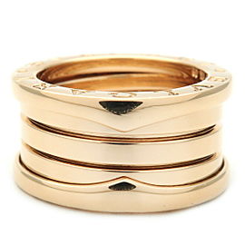 Authentic BVLGARI B-zero1 Ring 4 Band K18YG Yellow Gold #50 US5 EU50 Used F/S