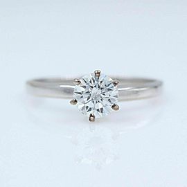 Diamond Engagement Ring Round 0.70 cts G SI2 14k White Gold $4,000 Retail