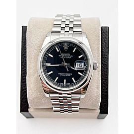 Rolex Datejust Black Dial Stainless Steel