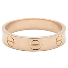 Authentic Cartier Mini Love Ring K18PG 750 Rose Gold #49 US5 EU49 Used F/S