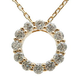 Authentic VENDOME AOYAMA Diamond Necklace 0.40ct K18 Yellow Gold Used F/S