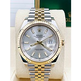 Rolex 126333 Datejust 41 Silver Dial 18K Yellow Gold Stainless