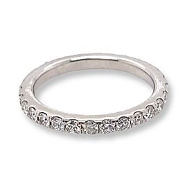 Round Brilliant Diamond 1.00 tcw Eternity Wedding Band Ring 14kt White Gold