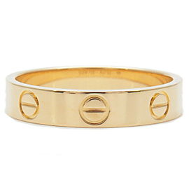 Authentic Cartier Mini Love Ring K18 750 Yellow Gold #51 US5.5-6 EU48 Used F/S