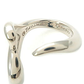 Authentic Tiffany&Co. Elsa Peretti Open Heart Ring 925 Silver US5 EU50 Used F/S