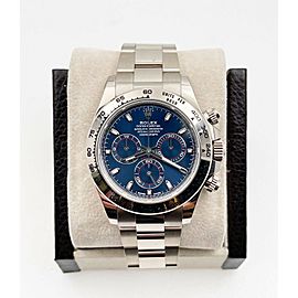 Rolex Daytona Blue Dial 18K White Gold