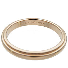 Auth Tiffany&Co. Milgrain Band Ring K18PG 750 Rose Gold US9-9.5 EU60.5 Used F/S