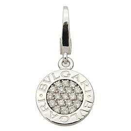 Authentic BVLGARI Diamond Pendant Top Charm K18WG 750WG White Gold Used F/S